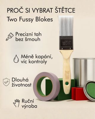 Dobrý výsledek nezačíná jen barvou, ale štětcem. 🖌️ Two Fussy Blokes vám zabezpečí precizní tah, méně kapání a...